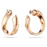 Exist hoop earrings, Small, White, Rose gold-tone plated - Swarovski, 5636448