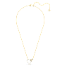 Verižica Lovely, Srce, Bela, PVD zlatega odtenka - Swarovski, 5636449