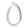 Exist hoop earrings, Medium, White, Rhodium plated - Swarovski, 5636490