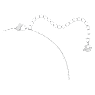 Exist pendant, Infinity, White, Rhodium plated - Swarovski, 5636493