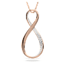 Pendente Exist, Infinito, Bianco, Placcato color oro rosa - Swarovski, 5636494