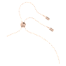 Hollow จี้สร้อยคอ, ห่วงแบบประสานกัน, ขาว, เคลือบโทนสีโรสโกลด์ - Swarovski, 5636496