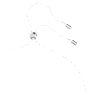Hollow pendant, Interlocking loop, White, Rhodium plated - Swarovski, 5636497