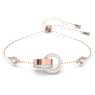 Hollow bracelet, Interlocking loop, White, Rose gold-tone plated - Swarovski, 5636498