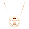 Hollow pendant, White, Rose gold-tone plated - Swarovski, 5636500