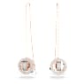 Hollow drop earrings, Long, White, Rose gold-tone plated - Swarovski, 5636504