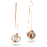 Pendants d'oreilles Hollow, Longues, Blanches, Placage de ton or rosé - Swarovski, 5636504