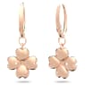 Latisha drop earrings, Flower, White, Rose gold-tone plated - Swarovski, 5636517