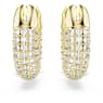 Dextera hoop earrings, Small, White, Gold-tone plated - Swarovski, 5636530