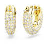 Dextera hoop earrings, Small, White, Gold-tone plated - Swarovski, 5636530