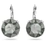 ต่างหูทรงหยดน้ำ Millenia, เจียระไนทรงกลม, ดำ, เคลือบโรเดียม - Swarovski, 5636567