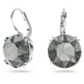 ต่างหูทรงหยดน้ำ Millenia, เจียระไนทรงกลม, ดำ, เคลือบโรเดียม - Swarovski, 5636567