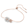 Latisha bracelet, Flower, Multicolored, Rose gold-tone plated - Swarovski, 5636591