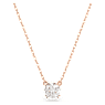 Constella pendant, Round cut, White, Rose gold-tone plated - Swarovski, 5636710