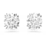 Constella stud earrings, Round cut, White, Rhodium plated - Swarovski, 5636712