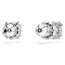 Clous d'oreilles Stilla, Taille ronde, Blanches, Métal rhodié - Swarovski, 5636712