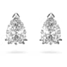 Millenia düğme Küpeler, Armut kesim, Beyaz, Rodyum kaplama - Swarovski, 5636713
