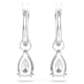 Kruhové náušnice Millenia, Hruškový výbrus, Bílá, Pokoveno rhodiem - Swarovski, 5636716