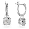 Constella Oorhangers, Ronde slijpvorm, Wit, Rodium toplaag - Swarovski, 5636717