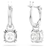 Pendientes Constella, Talla redonda, Blancos, Baño de rodio - Swarovski, 5636717