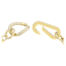 Dextera bracelet, Pavé, Mixed links, White, Gold-tone plated - Swarovski, 5636740