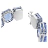 Millenia bracelet, Oversized crystals, Octagon cut, Blue, Rhodium plated - Swarovski, 5638491