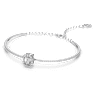 Millenia bangle, Octagon cut, Pavé, White, Rhodium plated - Swarovski, 5638494