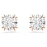 Orecchini a lobo Constella, Taglio Round, Bianchi, Placcato color oro rosa - Swarovski, 5638801