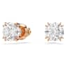 Orecchini a lobo Constella, Taglio Round, Bianchi, Placcato color oro rosa - Swarovski, 5638801