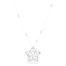 Stella pendant, Mixed cuts, Star, White, Rhodium plated - Swarovski, 5639024