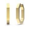 Dextera hoop earrings, Octagon shape, Medium, White, Gold-tone plated - Swarovski, 5639098