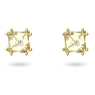 Uhančki Chroma, Blazinasti rez, Rumeni, PVD zlatega odtenka - Swarovski, 5639124