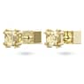 Chroma stud earrings, Cushion cut, Yellow, Gold-tone plated - Swarovski, 5639124