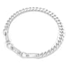 Dextera ketting, Statement, Gemengde schakels, Wit, Rodium toplaag - Swarovski, 5639333