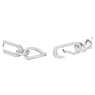 Dextera ketting, Statement, Gemengde schakels, Wit, Rodium toplaag - Swarovski, 5639333