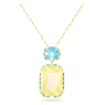 Chroma necklace, Octagon cut, Multicolored, Gold-tone plated - Swarovski, 5640256