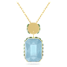 Chroma necklace, Octagon cut, Multicolored, Gold-tone plated - Swarovski, 5640256
