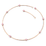 Constella 項鏈, 圓形切割, 粉紅色, 鍍玫瑰金色調 - Swarovski, 5640281