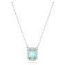 Una ネックレス, オクタゴンカット, ブルー, ロジウム・プレーティング - Swarovski, 5640289