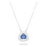 Una 네크리스, 트릴리언트 컷, 블루, 로듐 플래팅 - Swarovski, 5640290