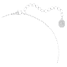 Una 네크리스, 트릴리언트 컷, 블루, 로듐 플래팅 - Swarovski, 5640290