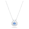 Una 네크리스, 트릴리언트 컷, 블루, 로듐 플래팅 - Swarovski, 5640290
