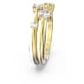 Constella ring, Set (2), Round cut, White, Gold-tone plated - Swarovski, 5640968