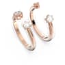 Constella ring, Set (2), Ronde slijpvorm, Wit, Roségoudkleurige toplaag - Swarovski, 5640969