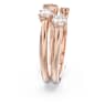 Constella ring, Set (2), Ronde slijpvorm, Wit, Roségoudkleurige toplaag - Swarovski, 5640969