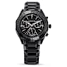 Montre, 39 mm, Fabriqué en Suisse, Bracelet en métal, Noir, Finition noire - Swarovski, 5641393