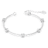Pevný náramek Constella, Kulatý výbrus, Bílý, Pokoveno rhodiem - Swarovski, 5641680