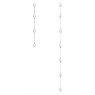 Visací náušnice Constella, Asymetrický design, Kulatý výbrus, Bílá, Pokoveno rhodiem - Swarovski, 5641681