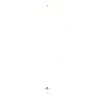 Curiosa necklace, Floating chaton, Blue, Gold-tone plated - Swarovski, 5641731