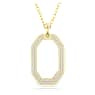 Dextera pendant, Octagon shape, Medium, White, Gold-tone plated - Swarovski, 5642387